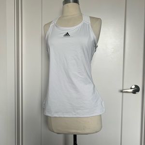 White Adidas Workout Tank